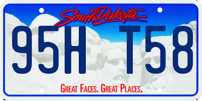 SD license plate 95HT58