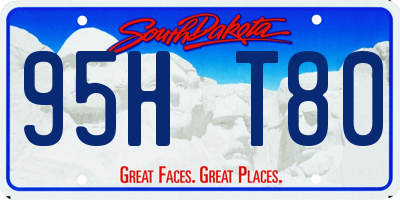 SD license plate 95HT80