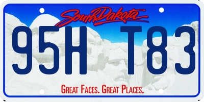 SD license plate 95HT83