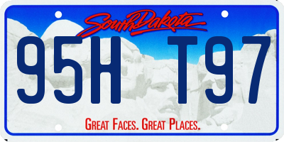 SD license plate 95HT97