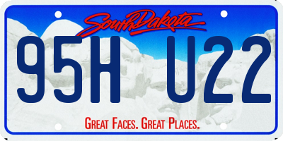 SD license plate 95HU22