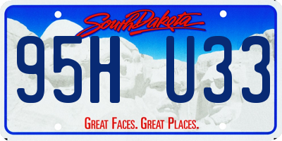 SD license plate 95HU33