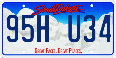 SD license plate 95HU34
