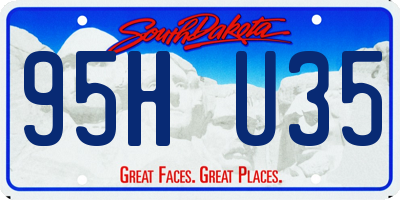 SD license plate 95HU35