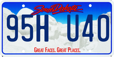 SD license plate 95HU40