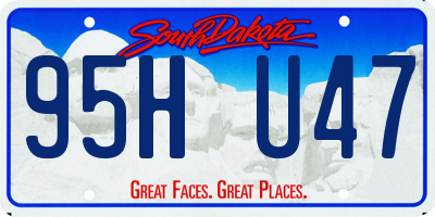 SD license plate 95HU47