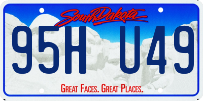 SD license plate 95HU49