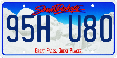 SD license plate 95HU80