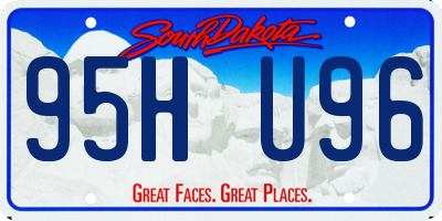 SD license plate 95HU96