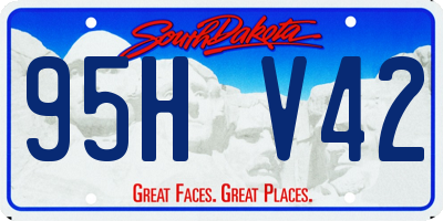 SD license plate 95HV42