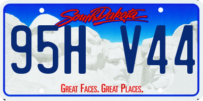 SD license plate 95HV44