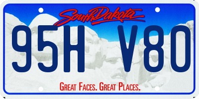 SD license plate 95HV80