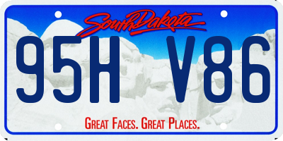SD license plate 95HV86