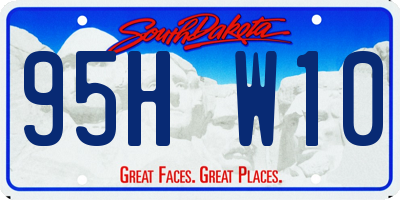 SD license plate 95HW10