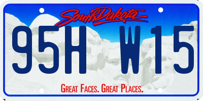 SD license plate 95HW15