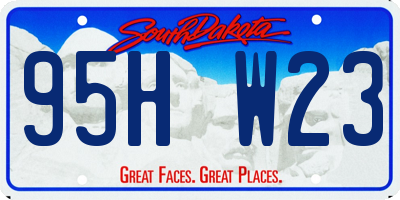 SD license plate 95HW23