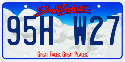SD license plate 95HW27