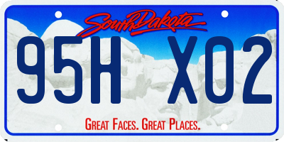 SD license plate 95HX02