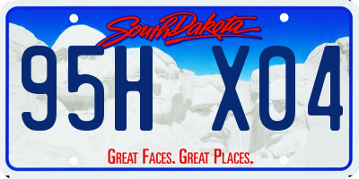 SD license plate 95HX04