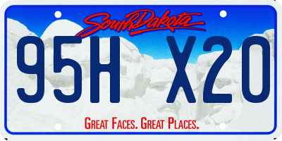 SD license plate 95HX20