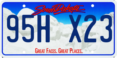 SD license plate 95HX23