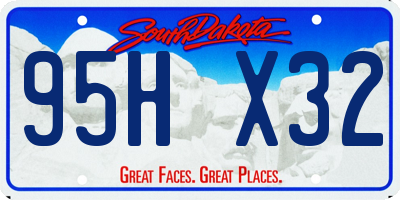 SD license plate 95HX32