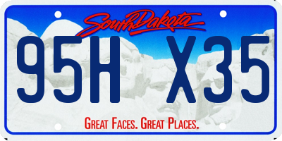SD license plate 95HX35