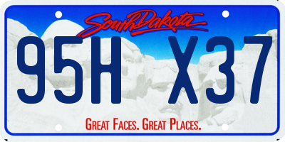 SD license plate 95HX37