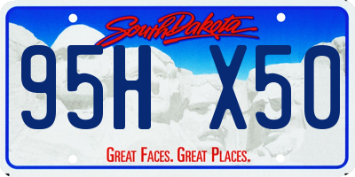 SD license plate 95HX50