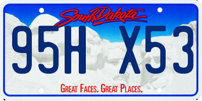 SD license plate 95HX53