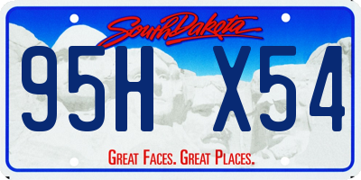 SD license plate 95HX54