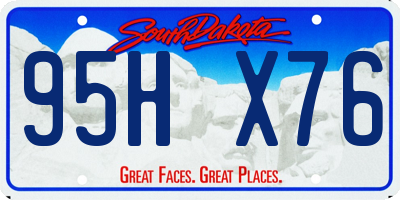 SD license plate 95HX76