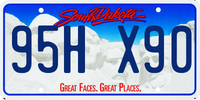 SD license plate 95HX90