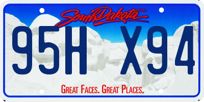 SD license plate 95HX94
