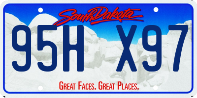 SD license plate 95HX97