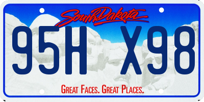 SD license plate 95HX98