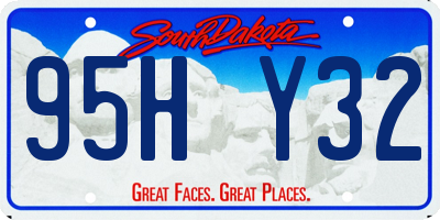 SD license plate 95HY32