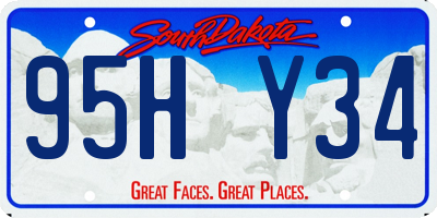 SD license plate 95HY34