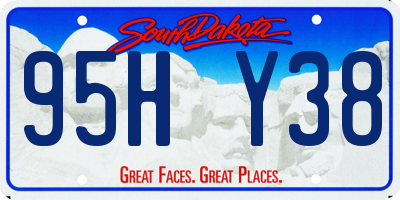 SD license plate 95HY38