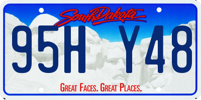 SD license plate 95HY48