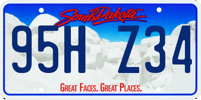 SD license plate 95HZ34