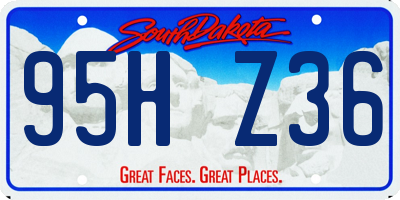 SD license plate 95HZ36