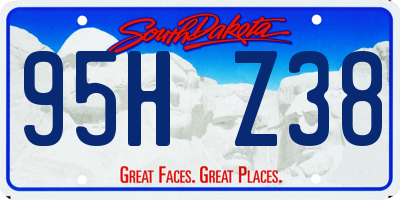 SD license plate 95HZ38