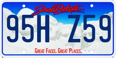 SD license plate 95HZ59