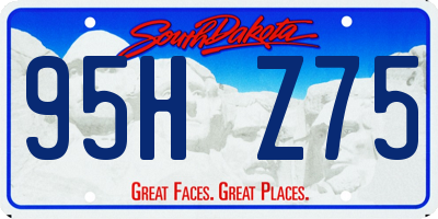 SD license plate 95HZ75