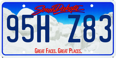 SD license plate 95HZ83