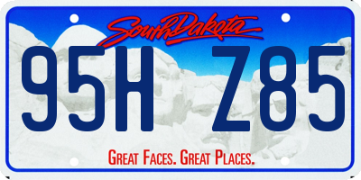 SD license plate 95HZ85
