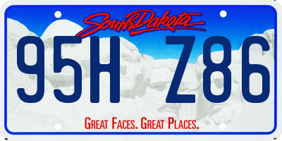 SD license plate 95HZ86