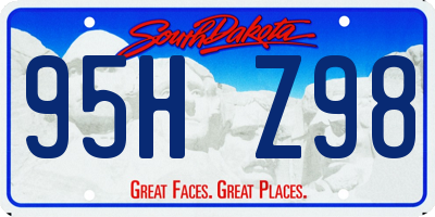 SD license plate 95HZ98