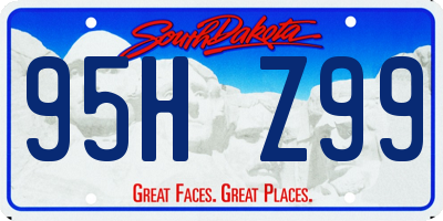 SD license plate 95HZ99